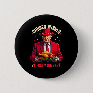 Badge Rond 5 Cm Gagnante Funny Gagnante Turquie Dîner Trump Pjs Me