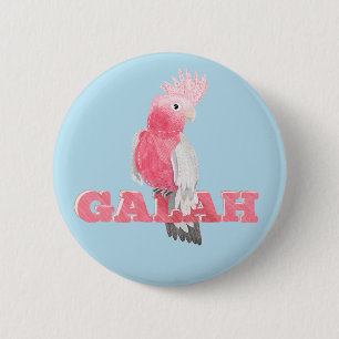 Badge Rond 5 Cm Galah Australain Bird