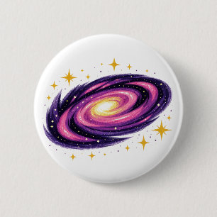 Badge Rond 5 Cm Galaxie