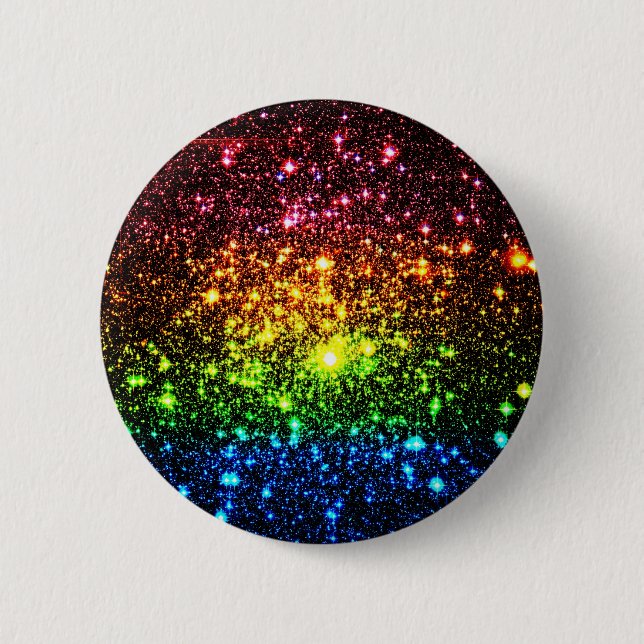 Badge Rond 5 Cm Galaxie Arc-en-ciel (Devant)
