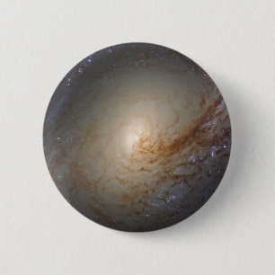 Badge Rond 5 Cm Galaxie Lenticulaire Barrée Ngc 3368