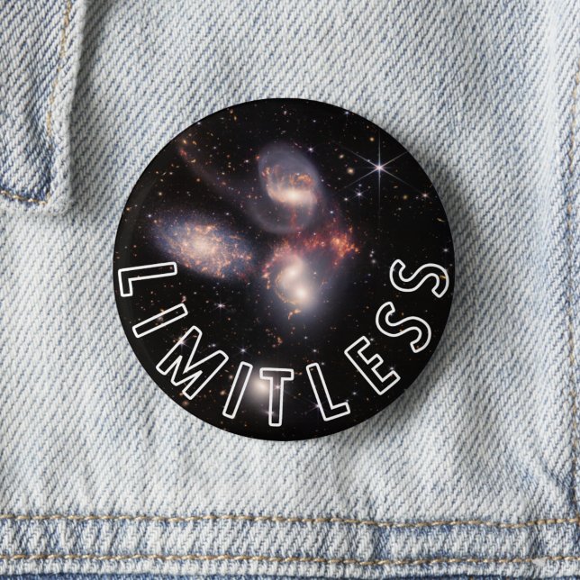 Badge Rond 5 Cm Galaxie sans limites Inspirationnelle (Créateur téléchargé)