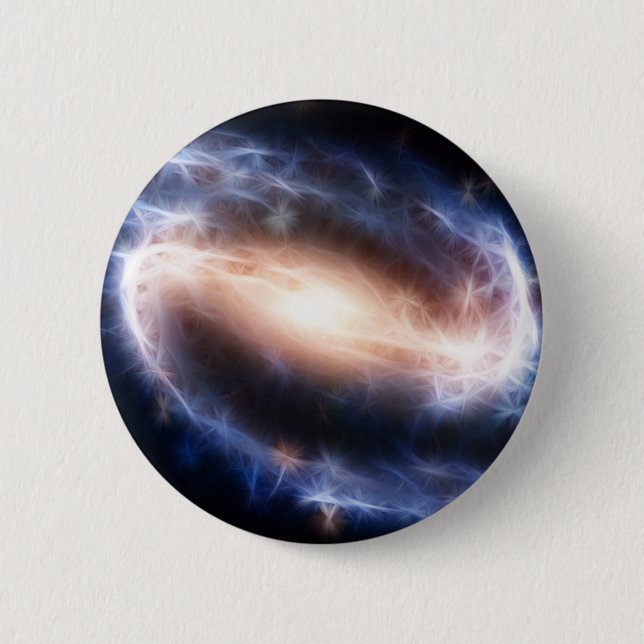 Badge Rond 5 Cm Galaxie spirale barrée (Devant)