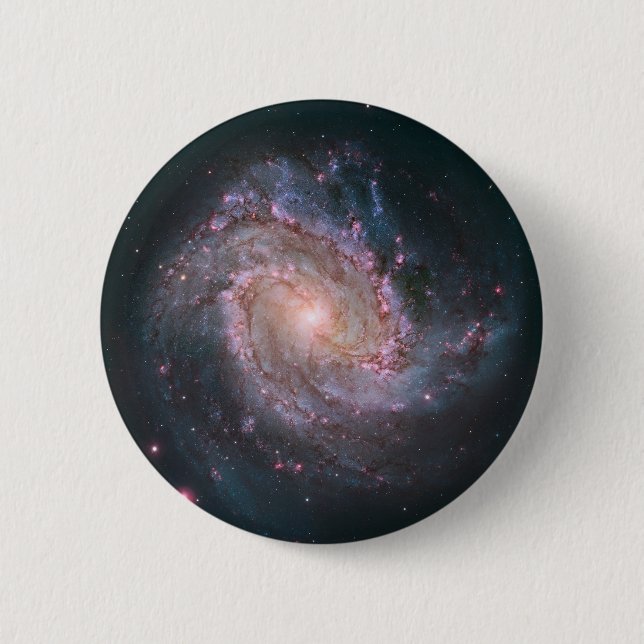 Badge Rond 5 Cm Galaxie spirale barrée Messier 83.2 (Devant)