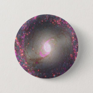 Badge Rond 5 Cm Galaxie Spirale Ngc 3351.