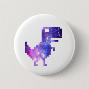 Badge Rond 5 Cm Galaxy Chrome T-Rex T-Shirt