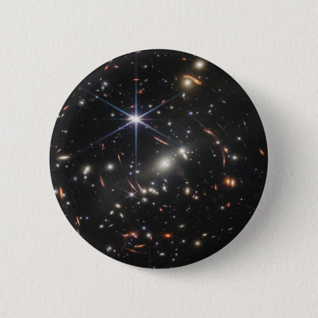 Badge Rond 5 Cm Galaxy Cluster Smacs 0723. (Devant)