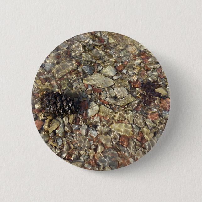 Badge Rond 5 Cm Galets dans Taylor Creek Nature Photography (Devant)