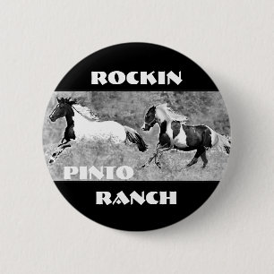 Badge Rond 5 Cm Galoper de pintos, personnalisable
