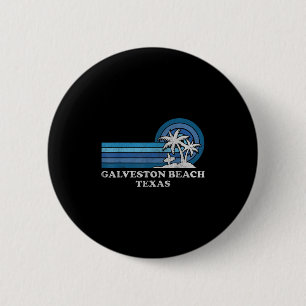 Badge Rond 5 Cm Galveston Beach Texas Famille Vacances d'été Vinta