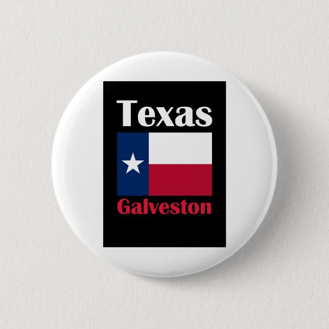 Badge Rond 5 Cm Galveston TX (Devant)