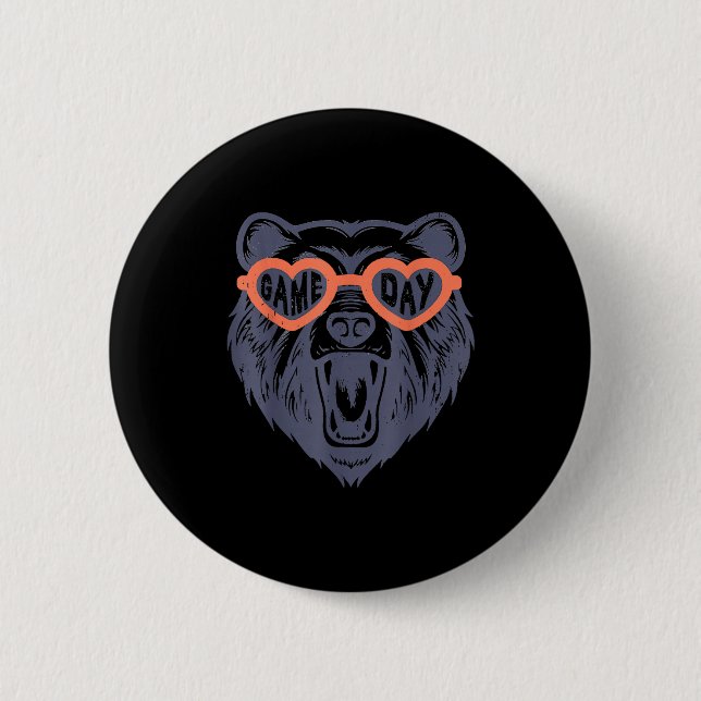 Badge Rond 5 Cm Game Day Bear  (Devant)