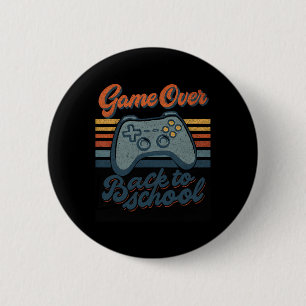 Badge Rond 5 Cm Gamer Ck À L'école Enfants Enseignants Game Over C
