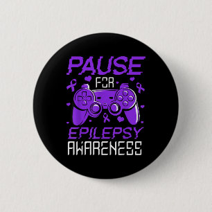 Badge Rond 5 Cm Gamer Epilepsie Sensibilisation pour enfants garço