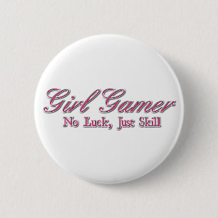 Badge Rond 5 Cm Gamer fille