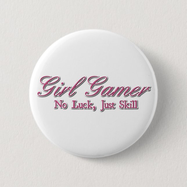 Badge Rond 5 Cm Gamer fille (Devant)