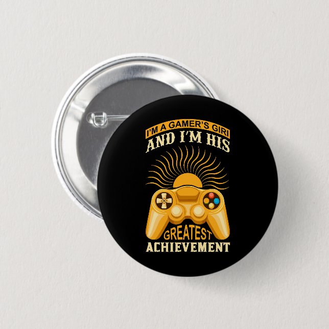 Badge Rond 5 Cm Gamer girl (Devant & derrière)
