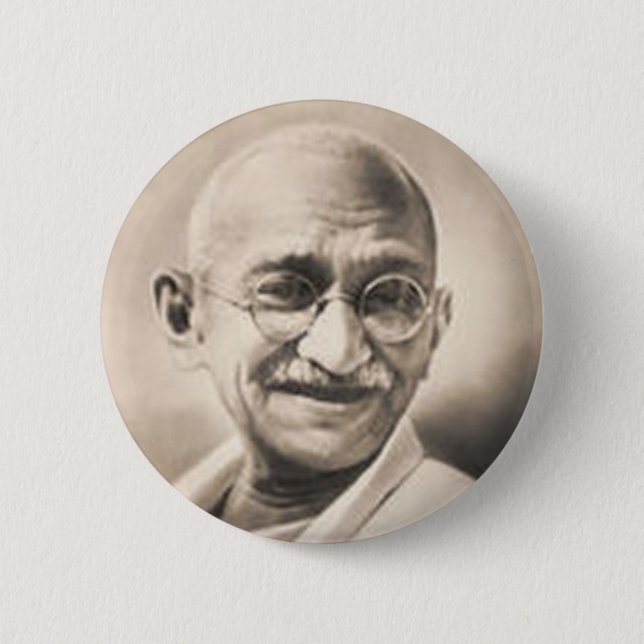 Badge Rond 5 Cm Gandhi (Devant)