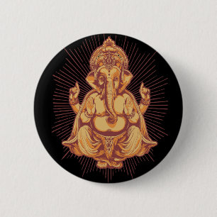 Badge Rond 5 Cm Ganesha