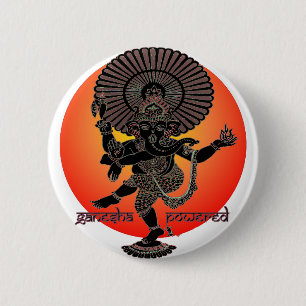 Badge Rond 5 Cm Ganesha a actionné