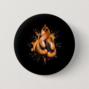 Badge Rond 5 Cm Gant de boîte Orange Ruban multiple Sclérose Awar