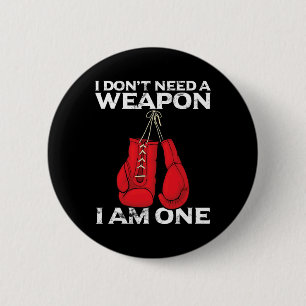 Badge Rond 5 Cm Gants de boxe Je n'ai pas besoin d'une boîte de co