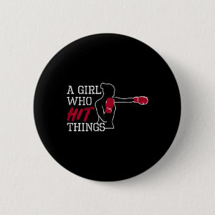Badge Rond 5 Cm Gants de boxe kickboxing femmes dames filles cadea