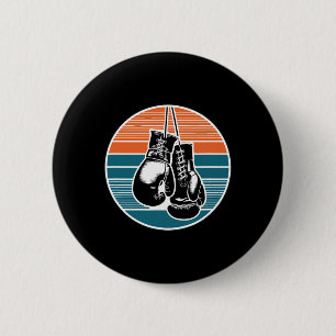 Badge Rond 5 Cm Gants de boxe rétro Sunset Kickboxing Amateur de b