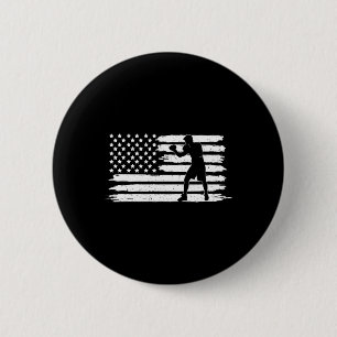 Badge Rond 5 Cm Gants de kickboxing Usa Drapeau Américain Équipeme