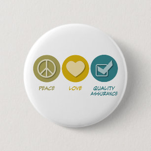 Badge Rond 5 Cm Garantie de qualité d'amour de paix