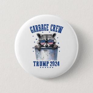 Badge Rond 5 Cm Garbyge Crew Trump 2024 Président 47 Trump 2024 Me