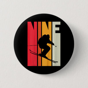 Badge Rond 5 Cm Garçon 9 Ans Fête Anniversaire Rétro Amateur De Sk