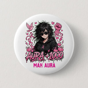 Badge Rond 5 Cm Garçon Anime Drôle Aura Plus 1000 Graphique Rose G