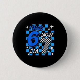 Badge Rond 5 Cm Garçon Anniversaire Enfants Bleu à Carreaux J'avai