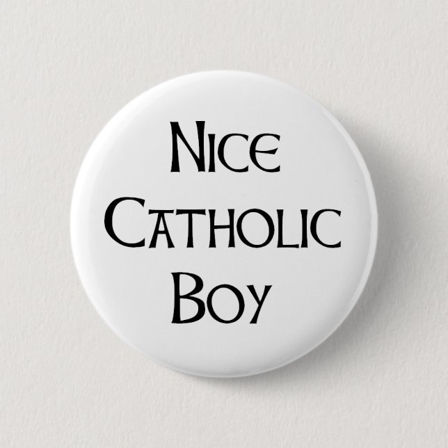Badge Rond 5 Cm garçon catholique gentil (Devant)