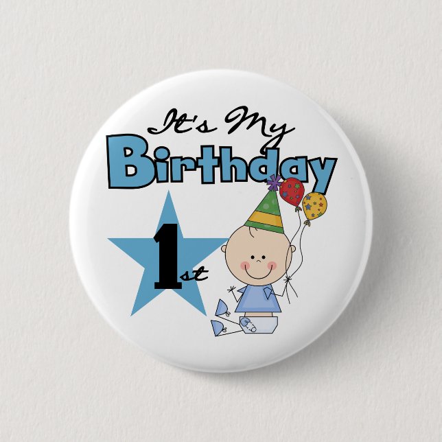 Badge Rond 5 Cm Garçon C'est mes t-shirts et cadeaux d'anniversair (Devant)