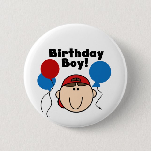 Badge Rond 5 Cm Garçon d'anniversaire (Devant)