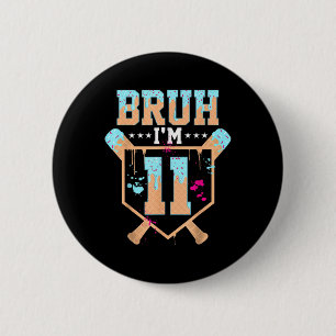 Badge Rond 5 Cm Garçon d'anniversaire Baseball Crème Glacée Dégoul
