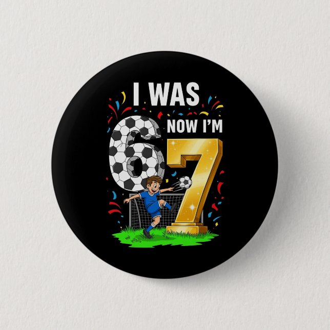 Badge Rond 5 Cm Garçon d'anniversaire j'avais 6 ans maintenant j'a (Devant)