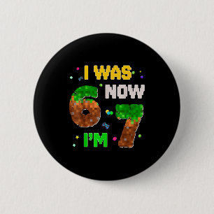 Badge Rond 5 Cm Garçon de 7 ans Xel Joyeux Anniversaire Était 6 Ma