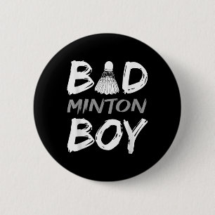 Badge Rond 5 Cm Garçon de badminton - Aime Badminton Bad Minton Bo