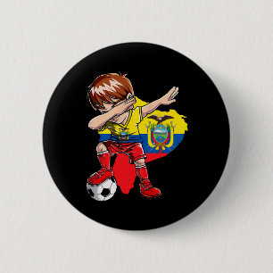 Badge Rond 5 Cm Garçon de Colombie avec un maillot de Colombie fai