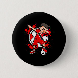 Badge Rond 5 Cm Garçon de football Dabbing Amoureux de Trinidad et