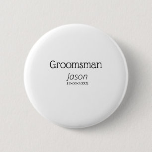 Badge Rond 5 Cm garçon d'honneur enterrement de vie de jeune fille