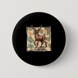 Badge Rond 5 Cm Garçon du Sud Local Camouflage de Chasse au Cerf E