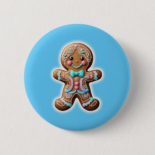 Badge Rond 5 Cm Garçon en pain d'épices
