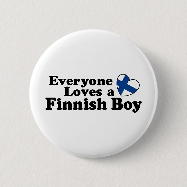 Badge Rond 5 Cm Garçon finlandais (Devant)