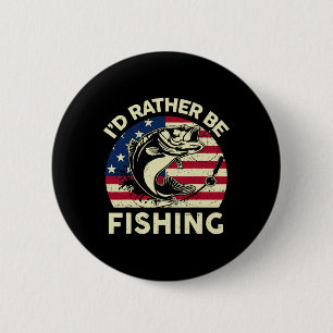 Badge Rond 5 Cm Garçon je préférerais pêcher-shirt Hommes Jeunesse