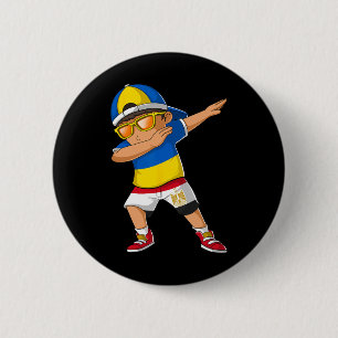 Badge Rond 5 Cm Garçon moitié ukrainien égyptien Drapeau Ukraine E