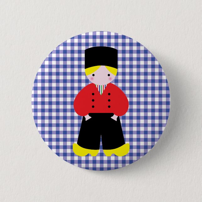 Badge Rond 5 Cm garçon néerlandais (Devant)